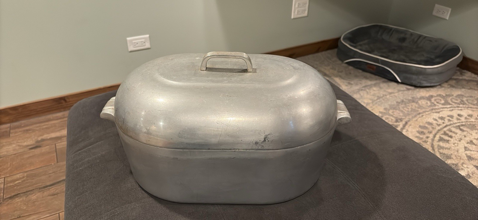 RARE Wagner Ware Magnalite 4269-M 17 Quart Roasting Pan, UNRESTORED And COMPLETE