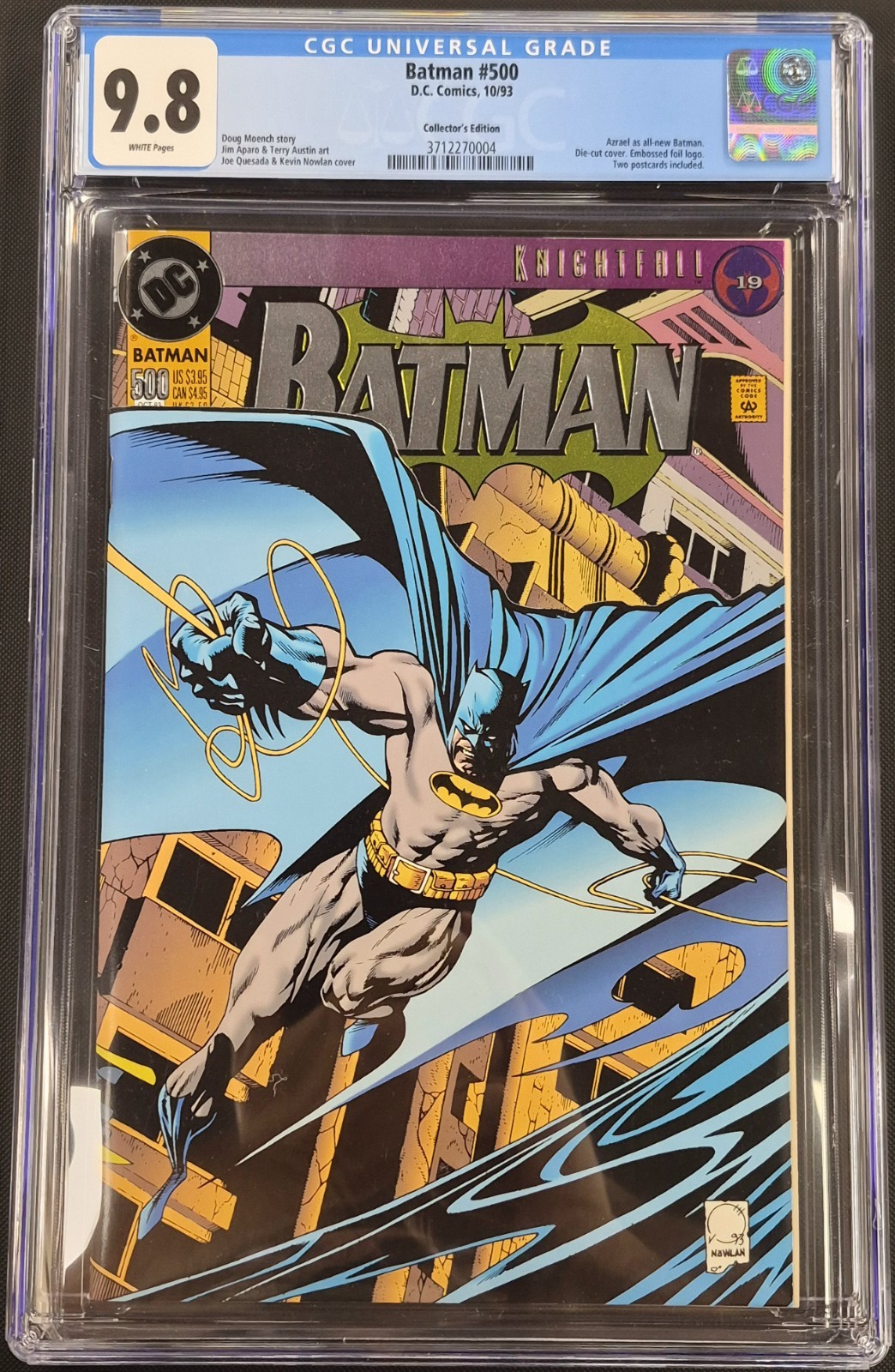 Batman #500 Collector\'s Edition CGC 9.8 Azrael is the New Batman DIE-CUT Cover