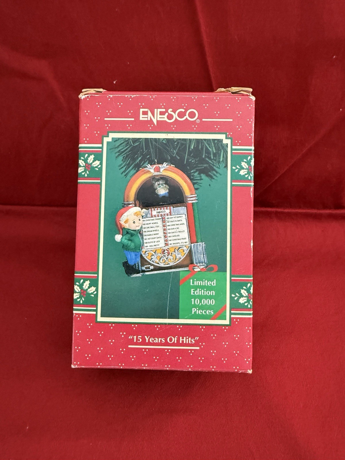 1996 Enesco 15 Years of Hits Christmas Ornament Limited Edition Piece. NIB