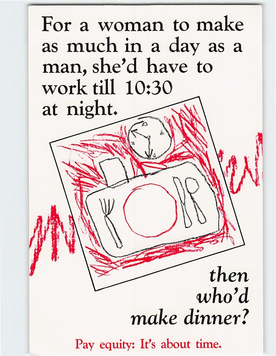 Postcard Pay equity: Its About Time AAUW Washington District of Columbia USA