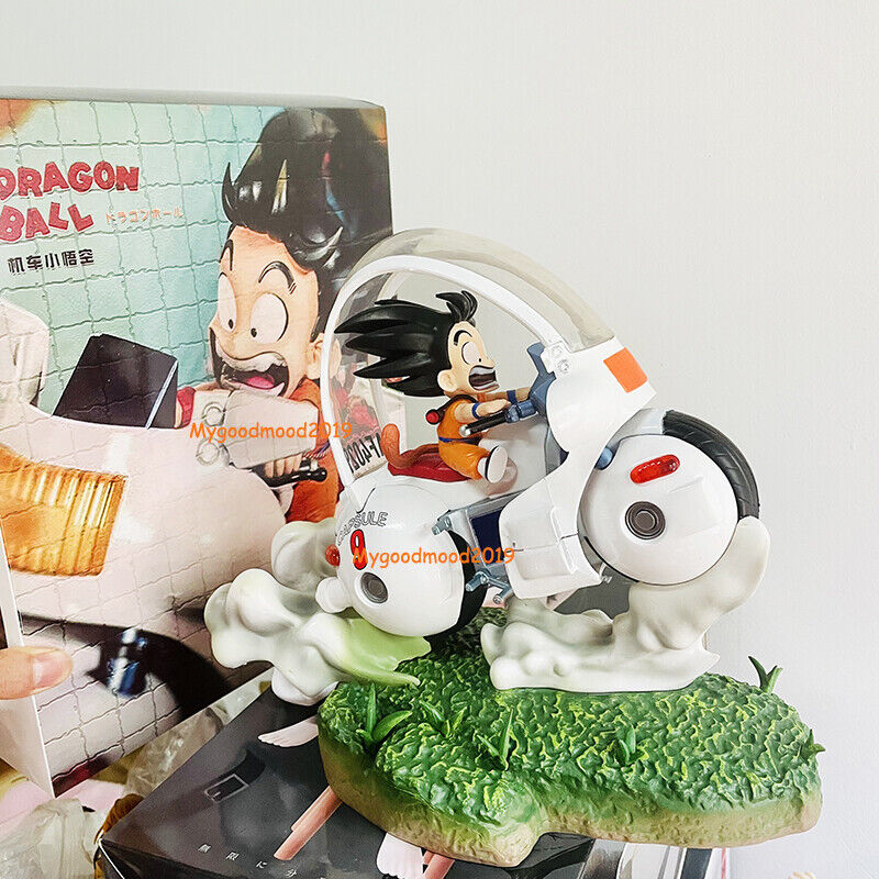 Funny Son Goku Riding Motorcycle Figure PVC Statue Toy Anime Dragon Ball Gift