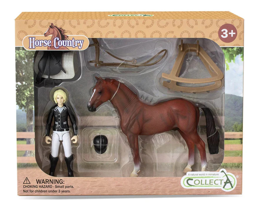 Breyer #84244 CollectA Tournament Rider and Horse Set - Brand New