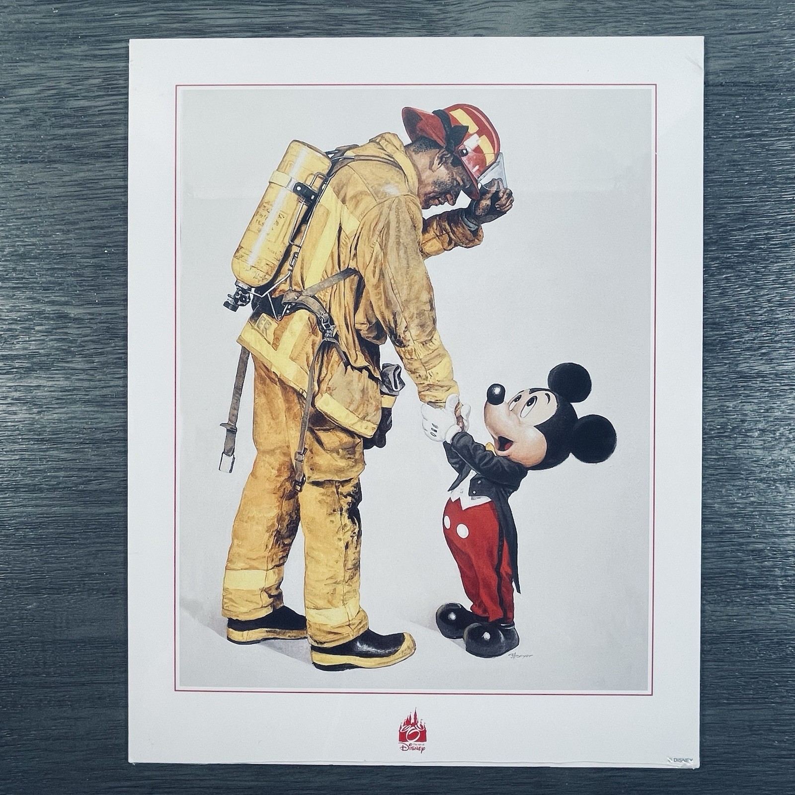 Charles Boyer Mickey And The Bravest 14” X 11” Print Art Firefighter Fireman
