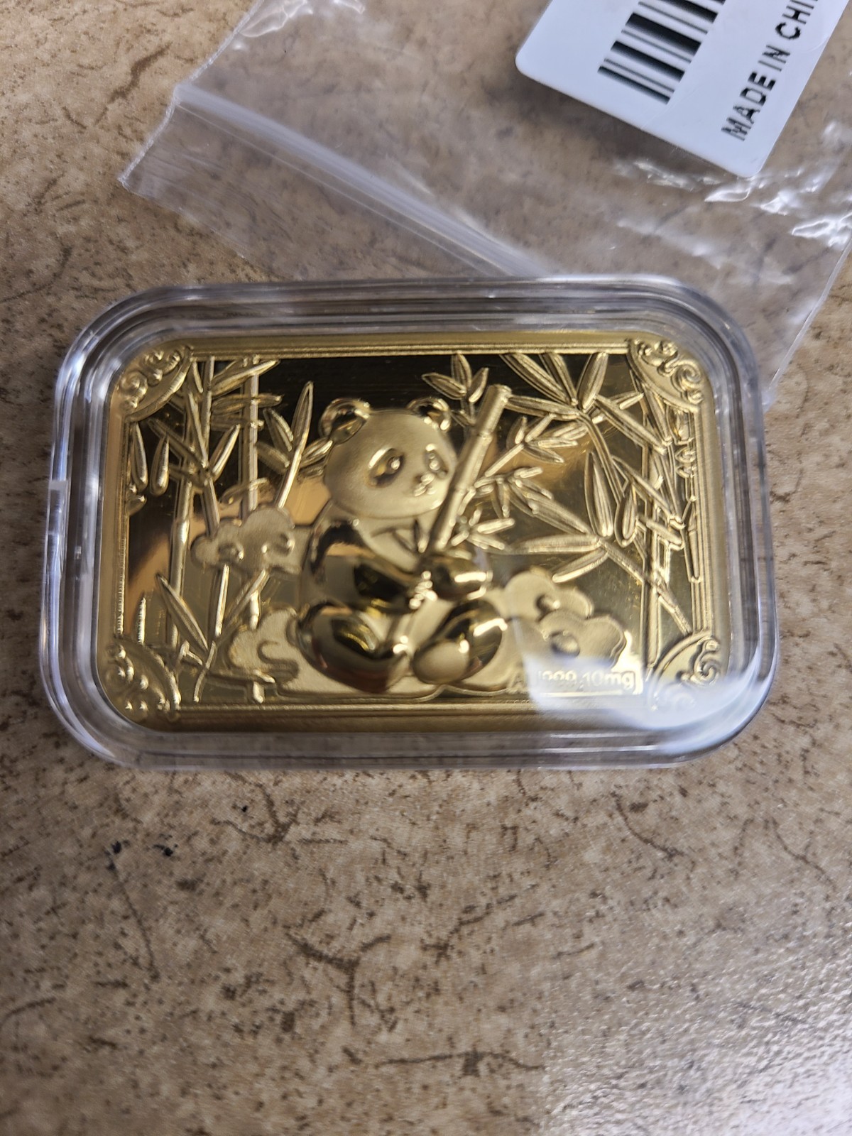 Shop LC 24K Yellow Gold Panda Emboss Sheet 10mg