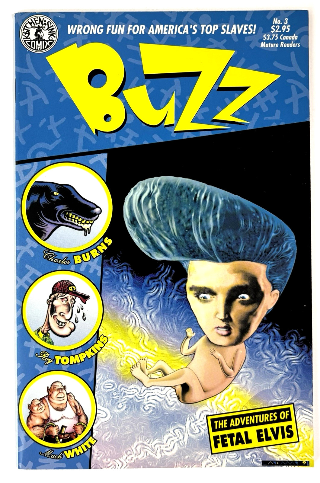 BUZZ #3 1991 Kitchen Sink Press Charles Burns Mark Newgarden Roy Tompkins NM