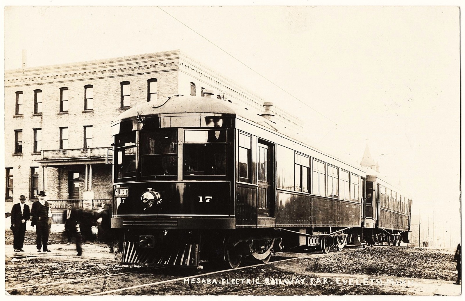 real photo Eveleth MN - Mesaba Electric Railway Car mailed 1913 antique pc RPPC real photo Eveleth MN - Mesaba Electric Railway Car mailed 1913 antique pc RPPC