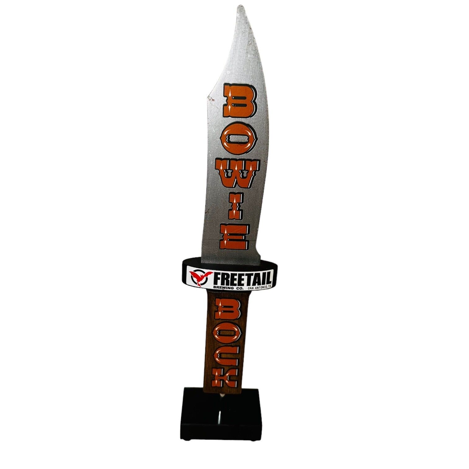 Bowie Knife Beer Tap Handle 14” Freetail Brewing Company Bowie Bock Rare NIB HTF