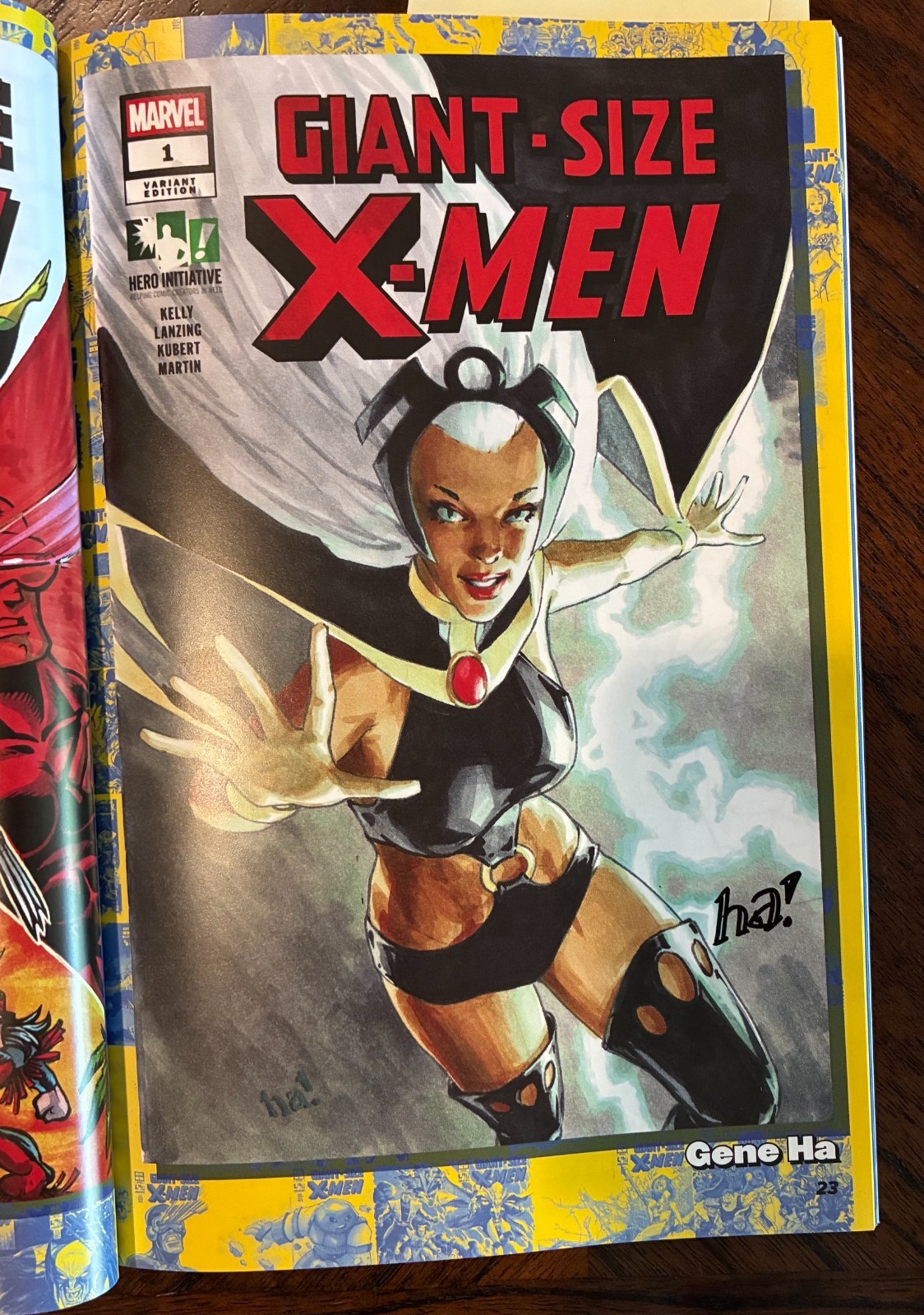 GIANT-SIZE X-MEN 100 PROJECT HC AUTOGRAPHED by Gene Ha, Tim Seeley Jeffrey Brown