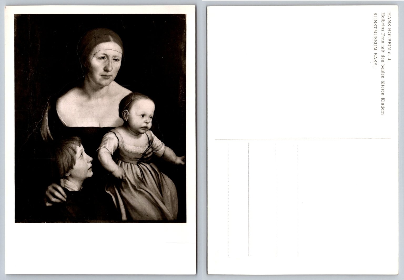 Hans Holbein d. J. Holbein\'s Wife & Children Art Kunstmuseum Basel Postcard Hans Holbein d. J. Holbein\'s Wife & Children Art Kunstmuseum Basel Postcard