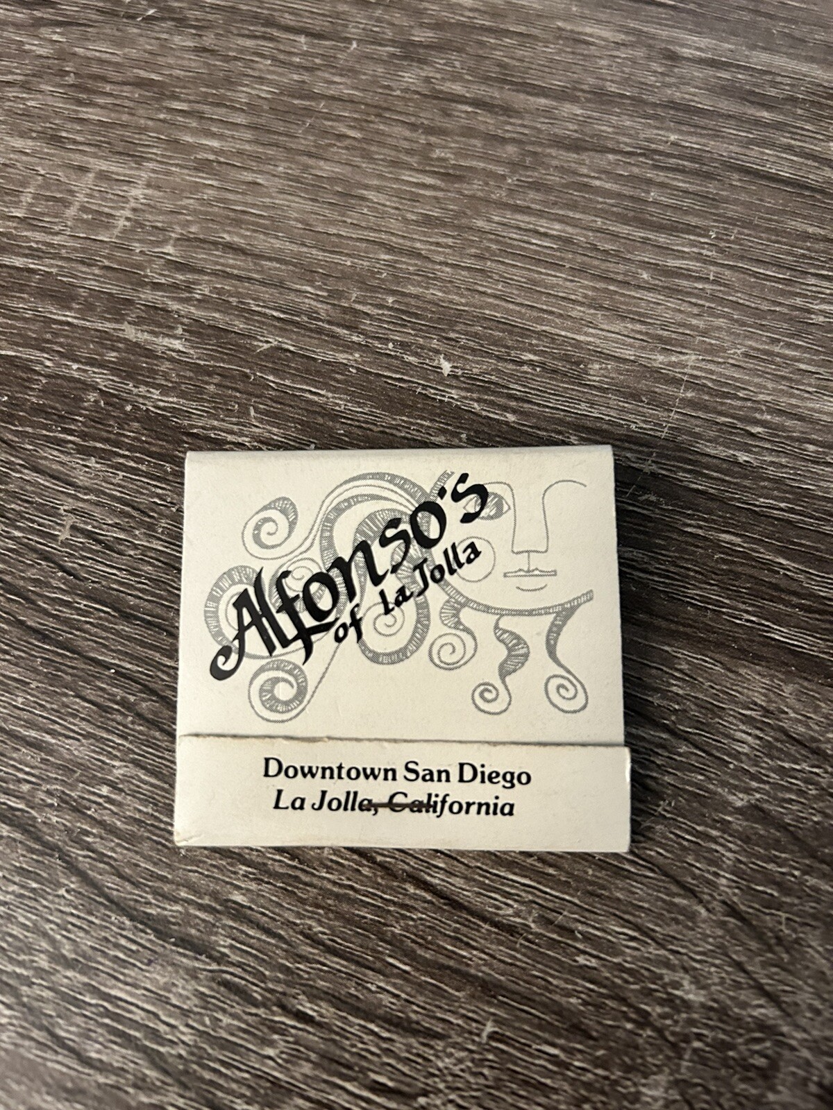 Alfonso\'s of La Jolla San Diego California 2351 Prospect street FULL Matchbook