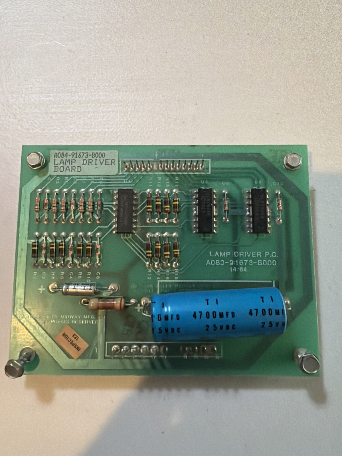 Lamp Driver Board (part number A084-91673-B000) Spy Hunter Arcade Untested