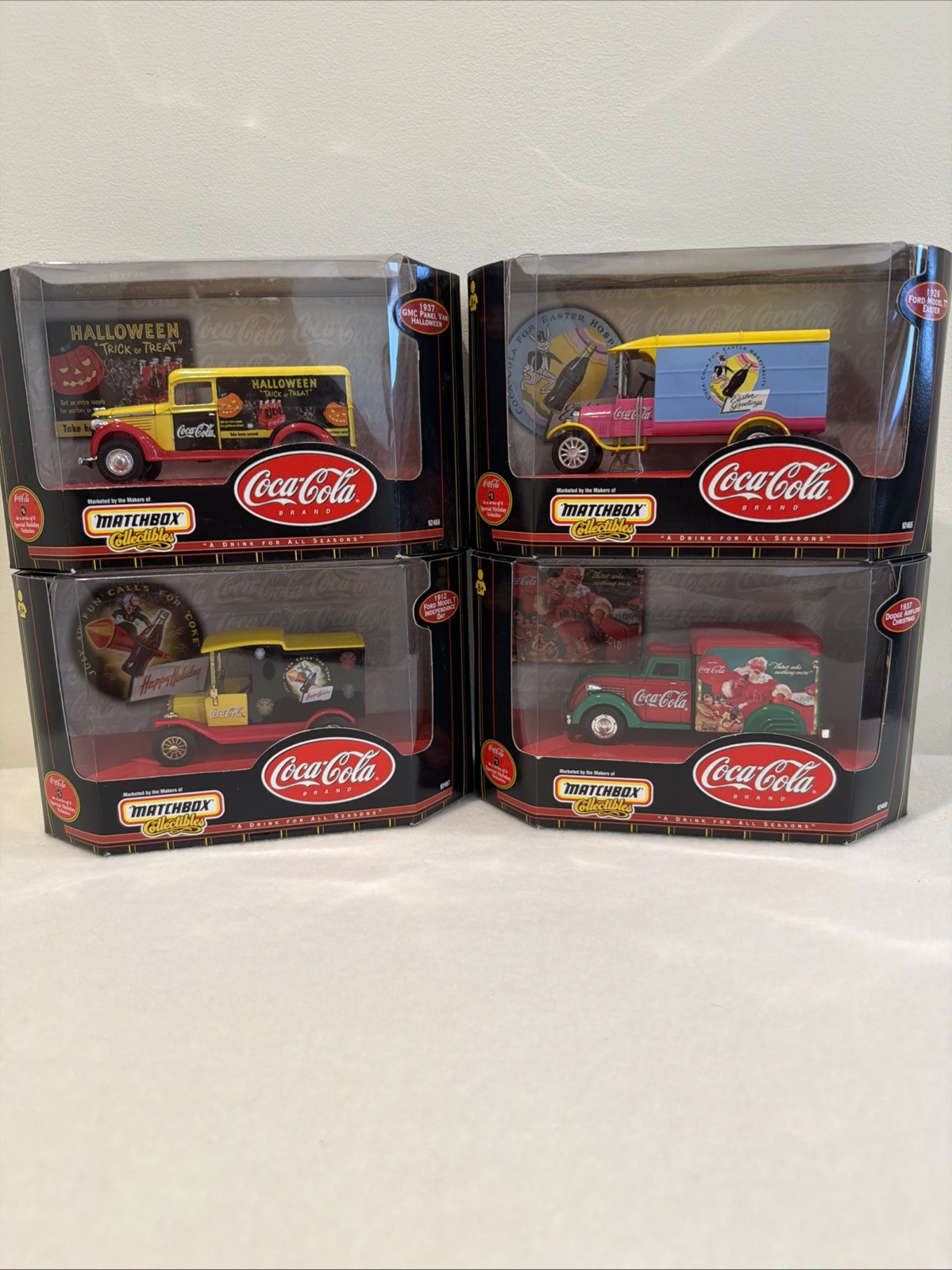 Coca Cola Matchbox Collectibles Special Holiday Vehicles Lot Of 4