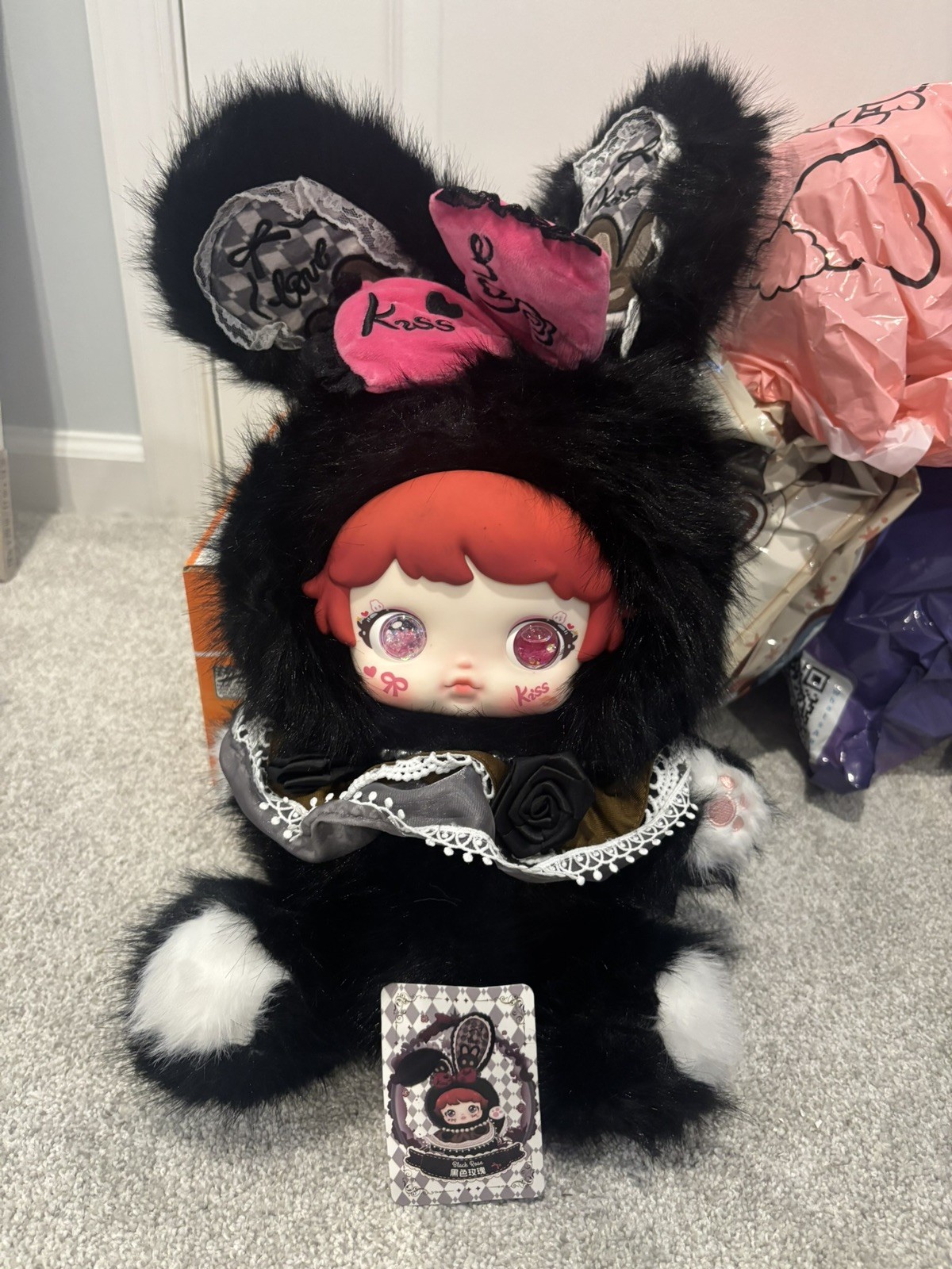 Micoco 600% Lolita Dream Garden Plush – Black Rose - w/card no box