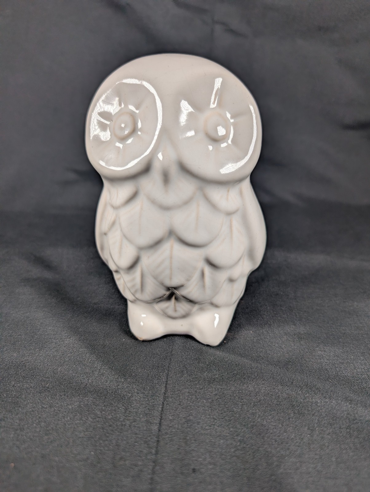 West Elm White Ceramic Owl 6\