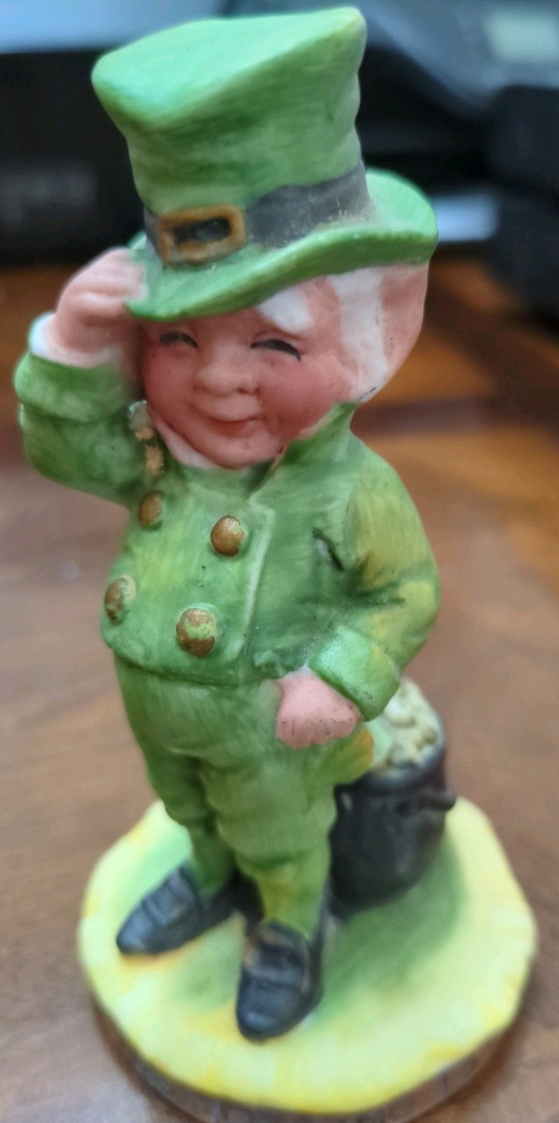 Vintage George Good Irish Toast Leprechaun Figurine Top Of The Morning To Ye