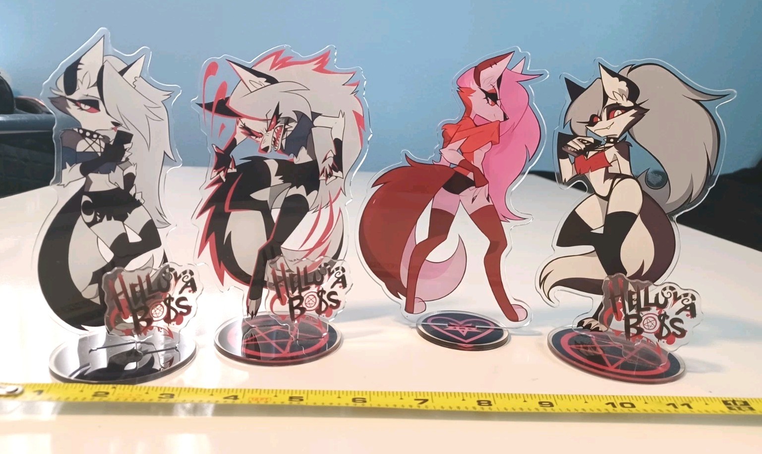 4ct Helluva Boss  Loona Swimsuit & Other Acrylic Stand Standee Furry Unofficial 