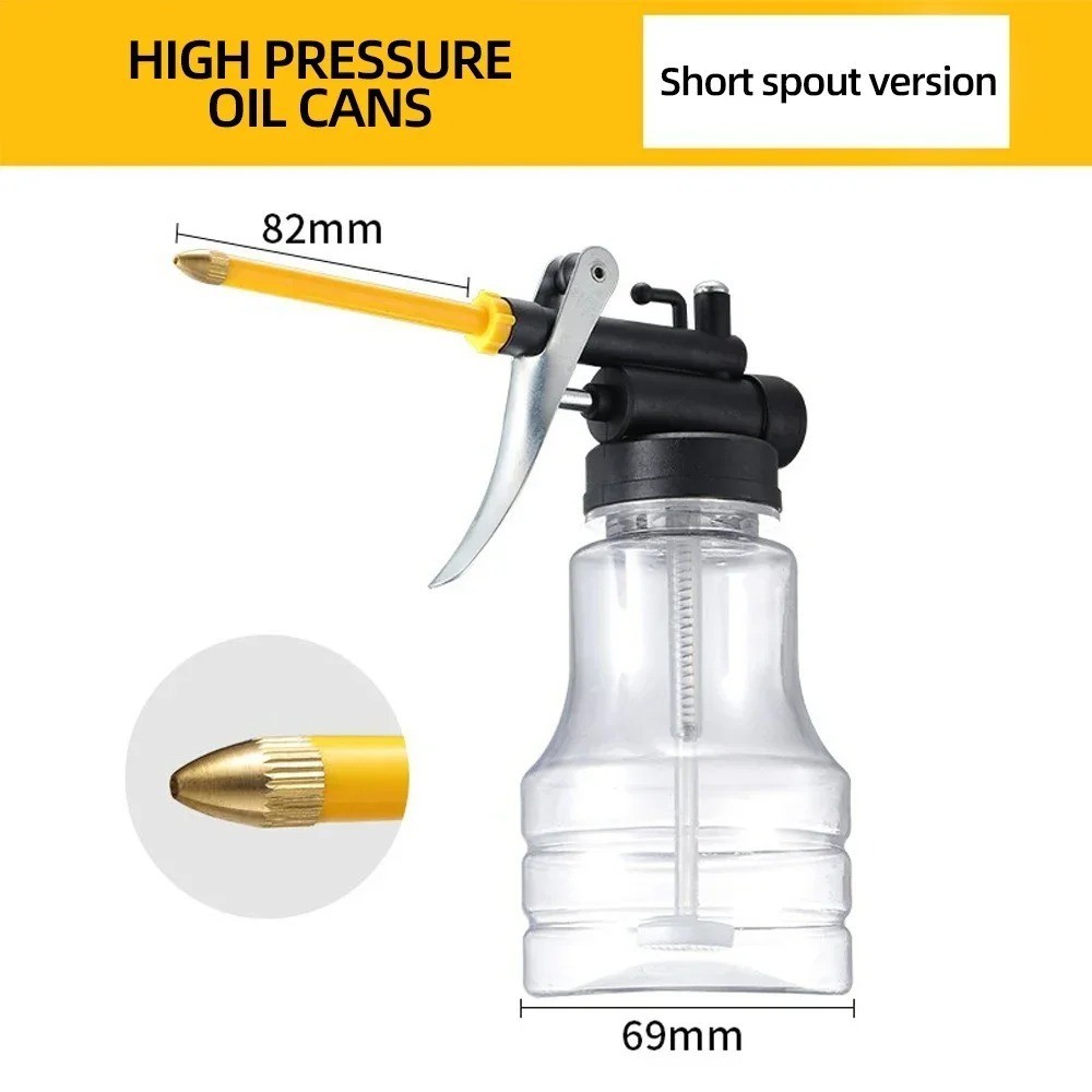 250ml High Pressure Oil Can Pump Lubrication Oiler Bottle Extended Hose Tool
