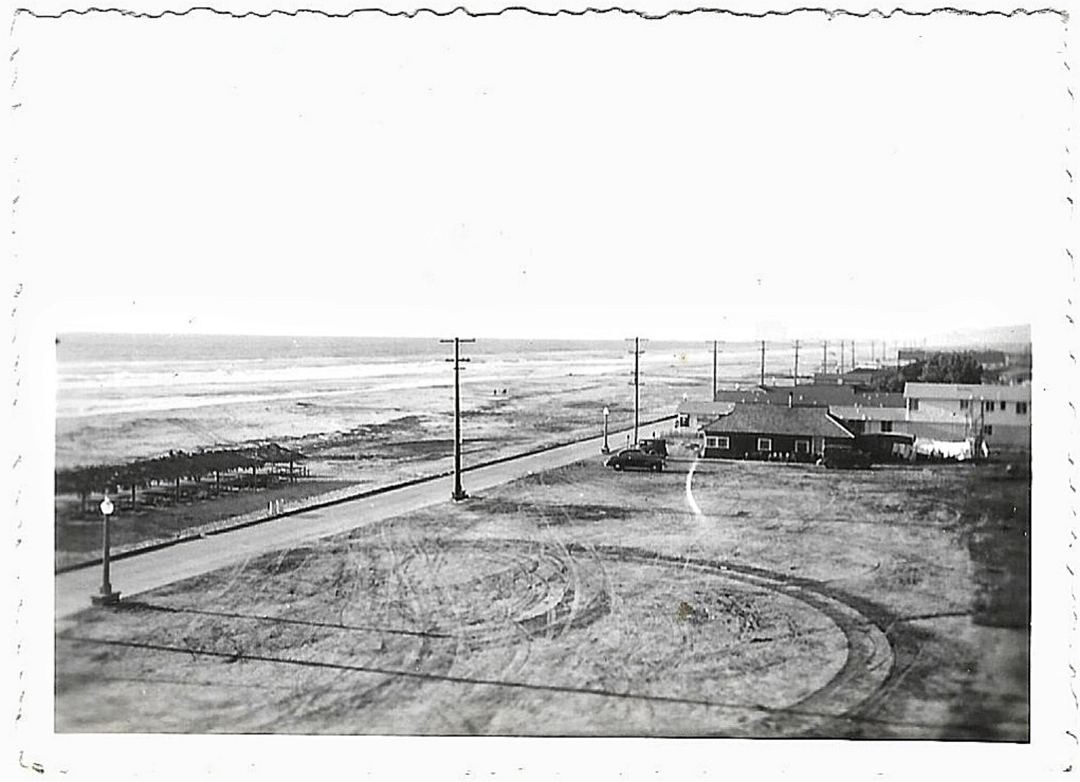 Vintage Old 1940s Photo of PCH OCEANSIDE CALIFORNIA in 1941 Beach Houses Hotel ⭐