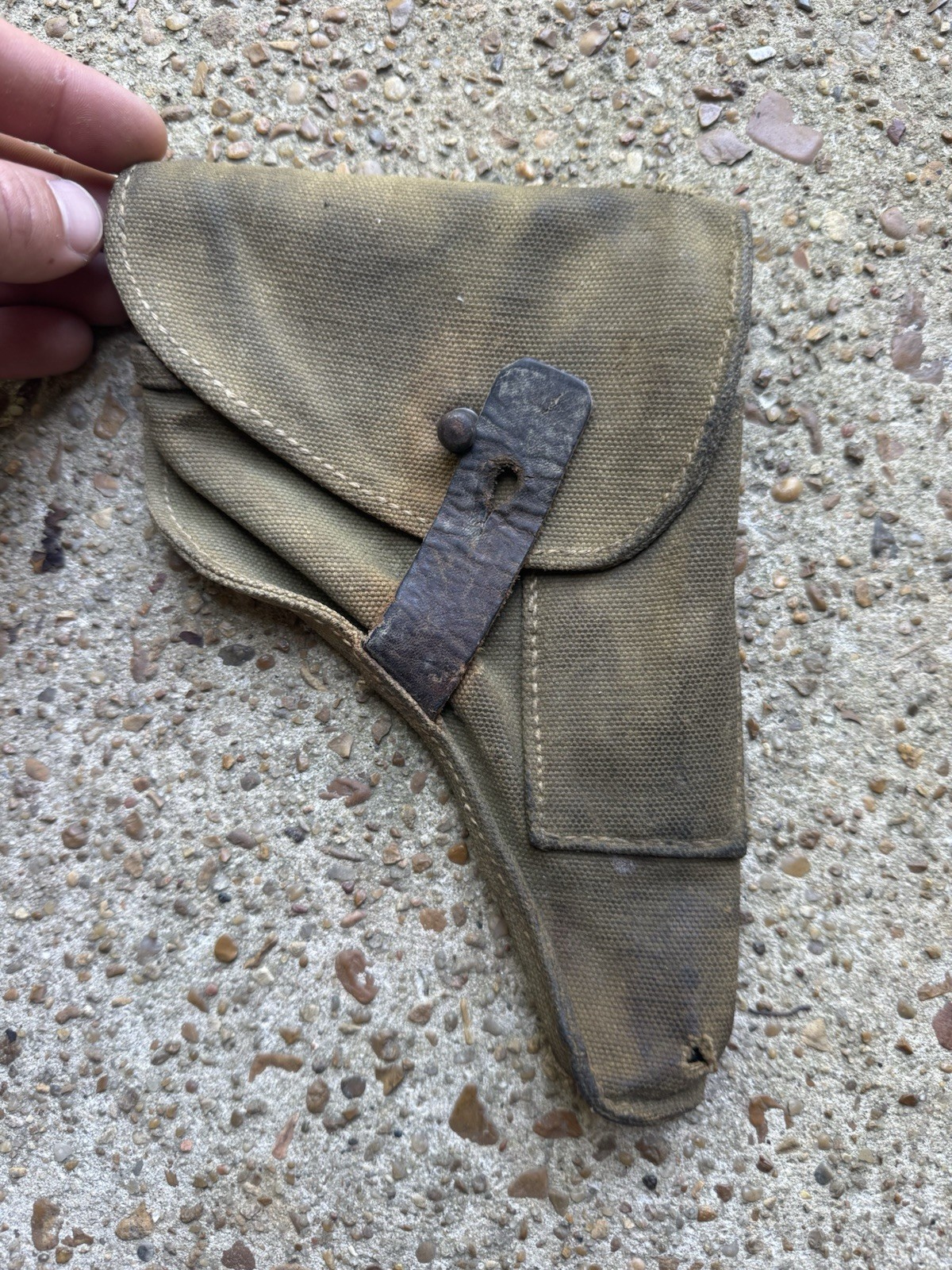 WW2 Africa Korps Tropical Vintage German Walther PP Sauer Canvas Holster WW2 Africa Korps Tropical Vintage German Walther PP Sauer Canvas Holster