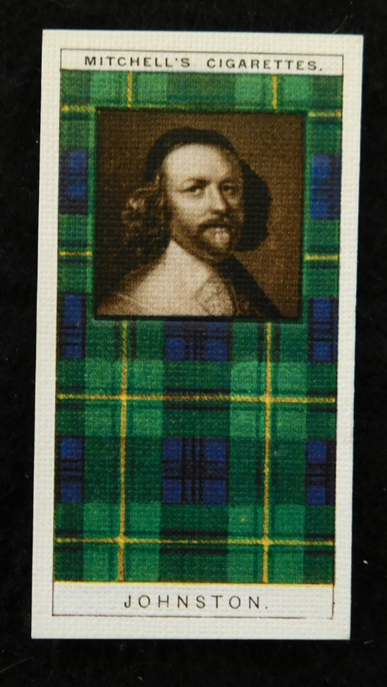 Johnston   Scottish Clan Tartans Stephen Mitchell & Sons Cigarette Card 1927 VGC