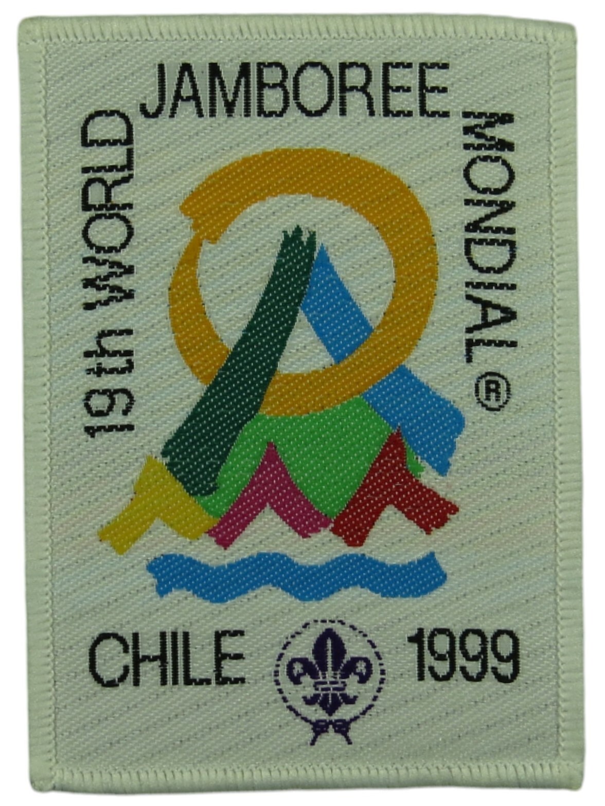 1998-1999 19th World Scout Jamboree Chile Official Woven Patch WHT Bdr (WSJ723)