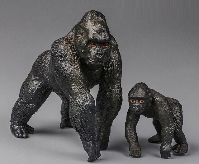 Chimpanzee with Baby Animal Toy PVC Action Figure Doll Kids Toys Party Gifts