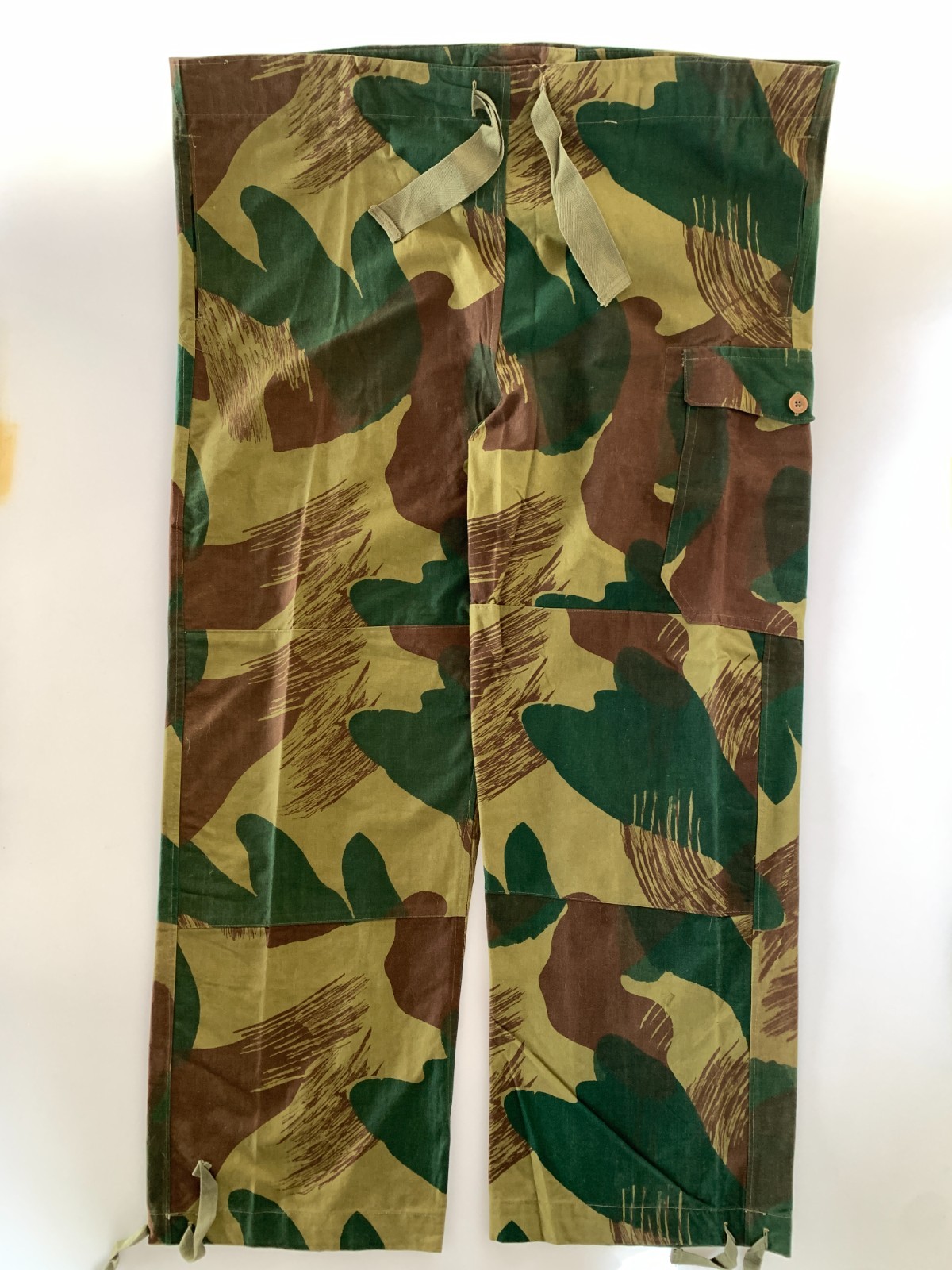 VTG Old Belgian Brushstroke Camo Trousers Parachutist Commando Belgium Army 50s