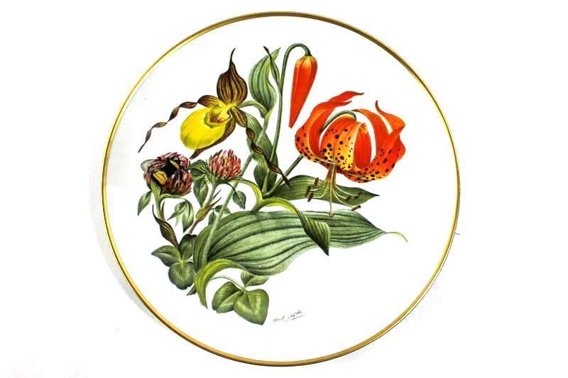 1978 Franklin Bavarian Porcelain New England Wildflowers Collector Plate Limited
