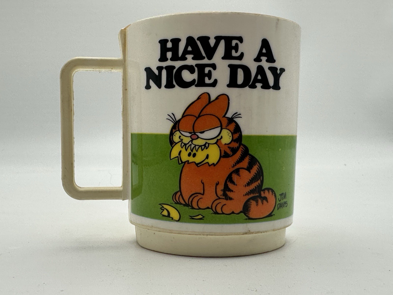 Garfield Vintage DEKA PLASTIC MUG 1978 Big Fat Hairy Deal / Have A Nice Day