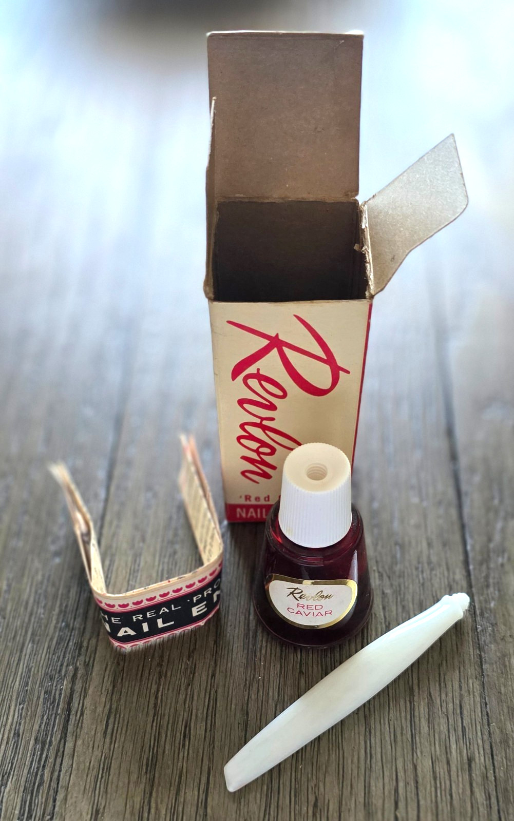 REVLON Vintage RED CAVIAR Nail Enamel Unused New Old Stock from 1950s/60s