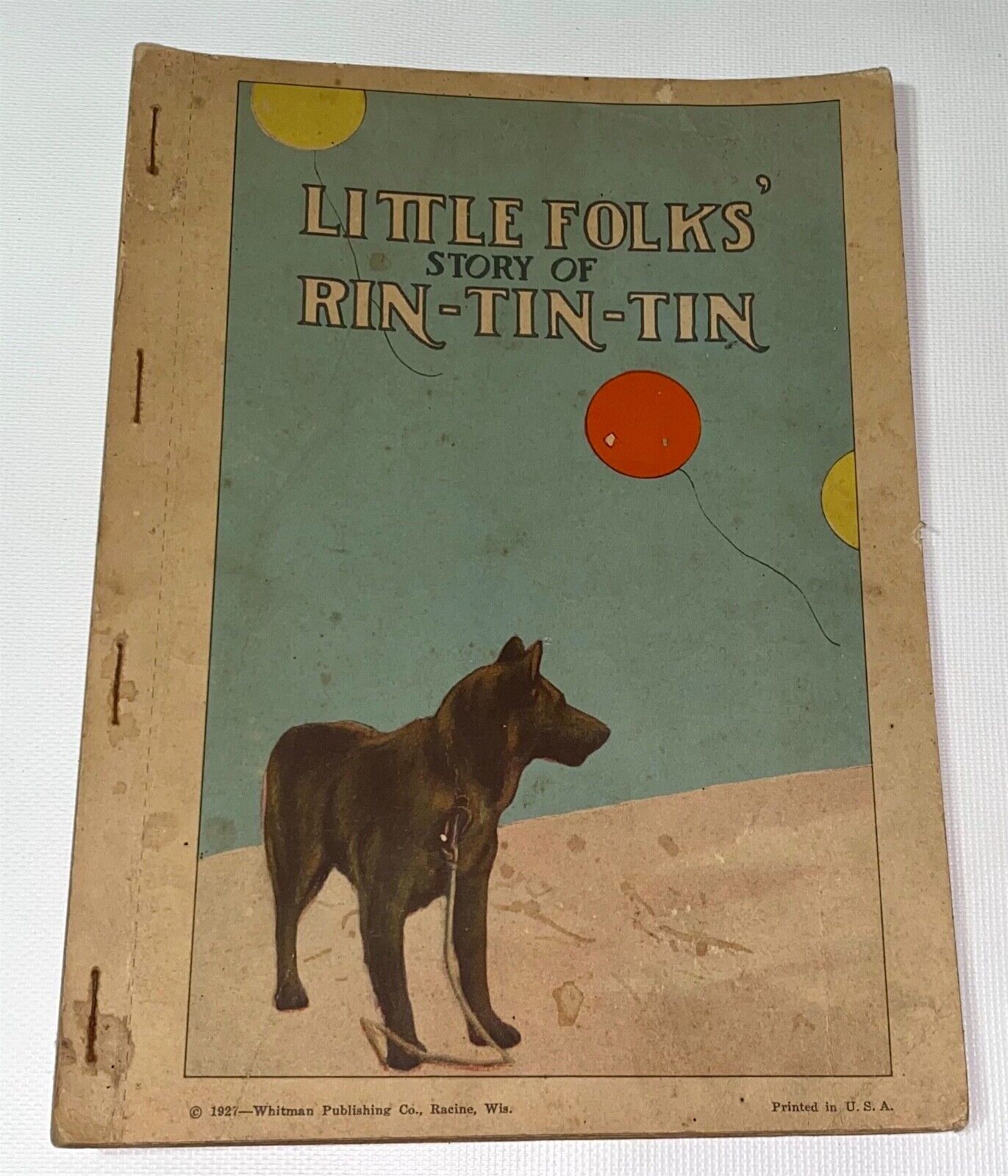 Rare Antique Little Folks\' Story of Rin Tin Tin Paperback Book Dog C.1927 US