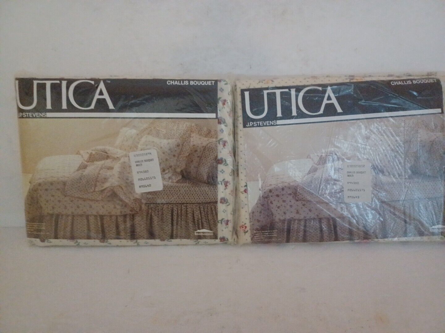 VTG UTICA BY JP Stevens No Iron Percale Full Fitted & Flat Sheets*CHALLIS BOUQUE