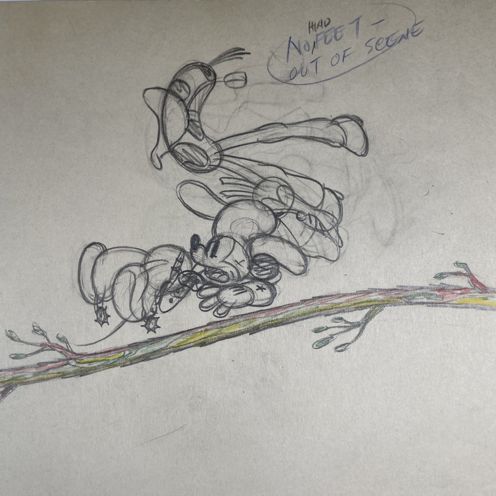 MICKEY MOUSE Production Art Animation Cel  WALT DISNEY 1934 TWO GUN MICKEY  I10