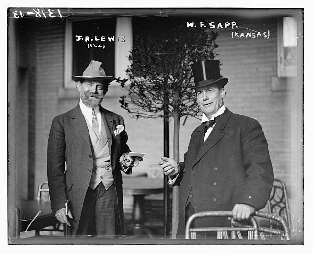 Photo:J.H. Lewis W.F. Sapp 1910s Men in Top Hats Cane Table Chairs