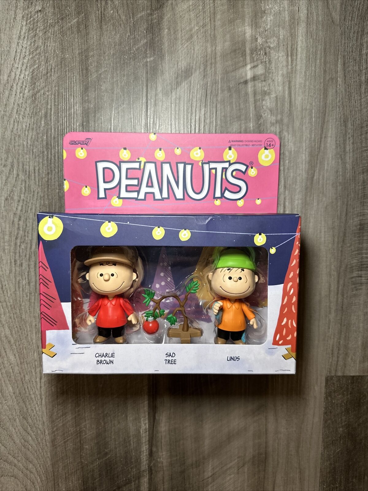 A Charlie Brown Christmas Peanuts Super7 ReAction Figure Holiday Box Set