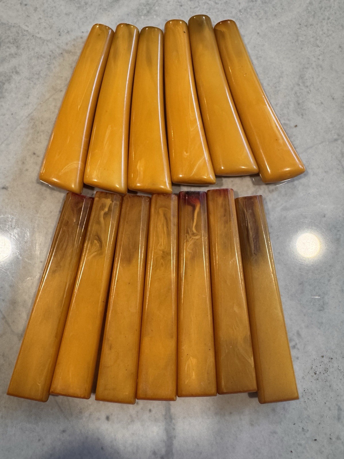 Bakelite Vintage marble style flatware 