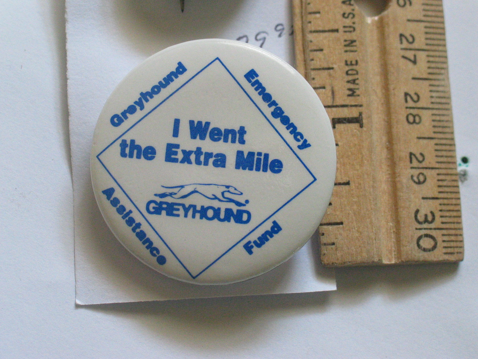 Greyhound Bus Lines Emergency Assistance Fund Pin Pinback