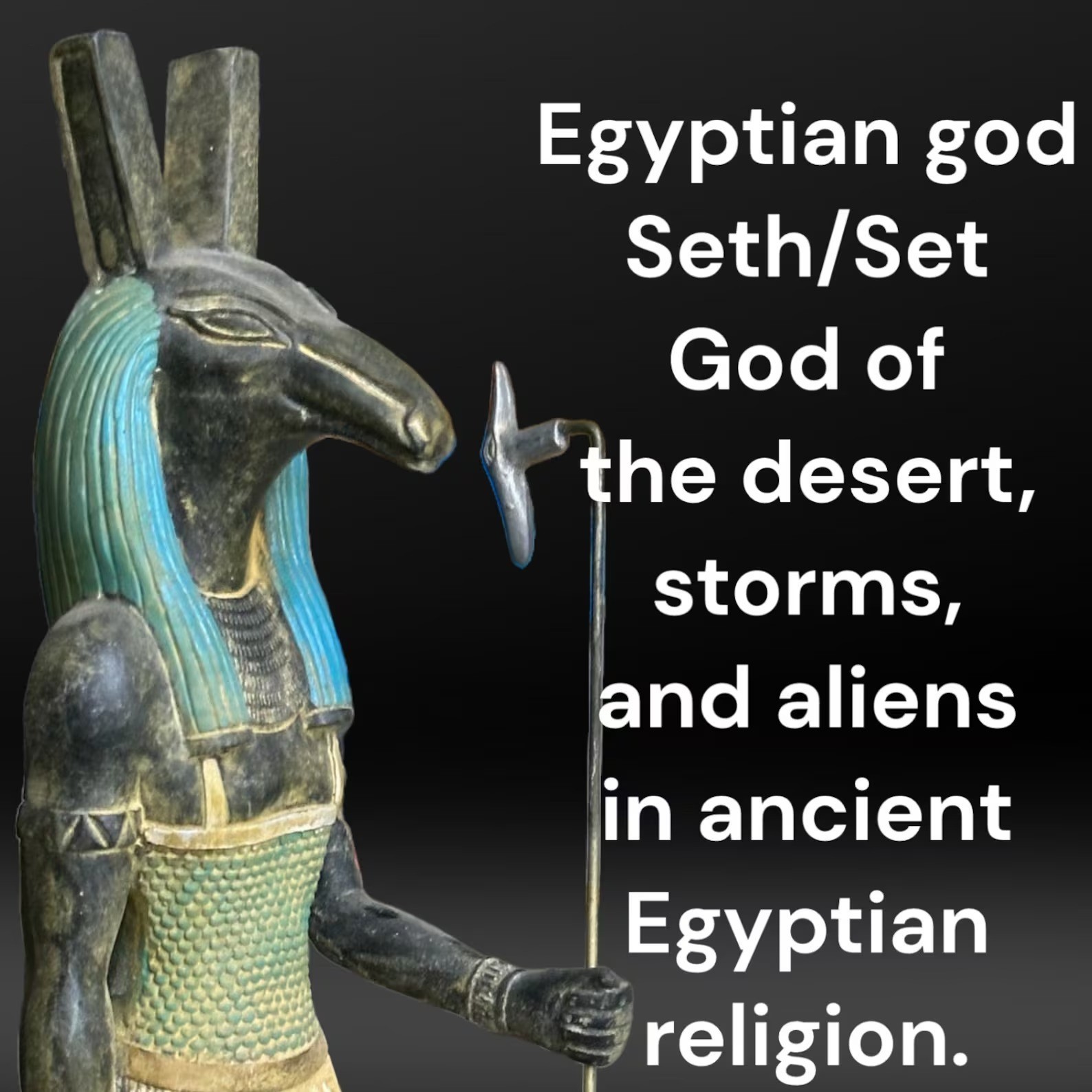 Rare Authentic Ancient Egyptian Antiquities Seth Black Stone Figure Egyptian BC