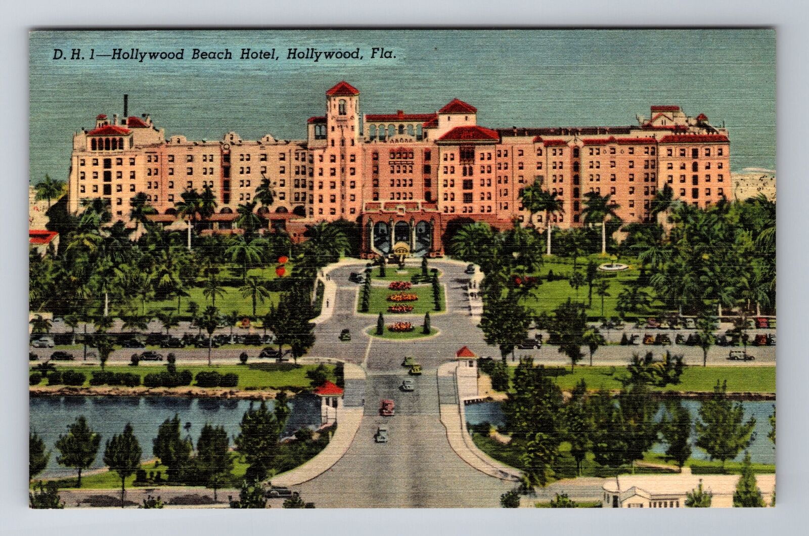 Hollywood FL-Florida, Hollywood Beach Hotel, Advertising, Vintage Postcard