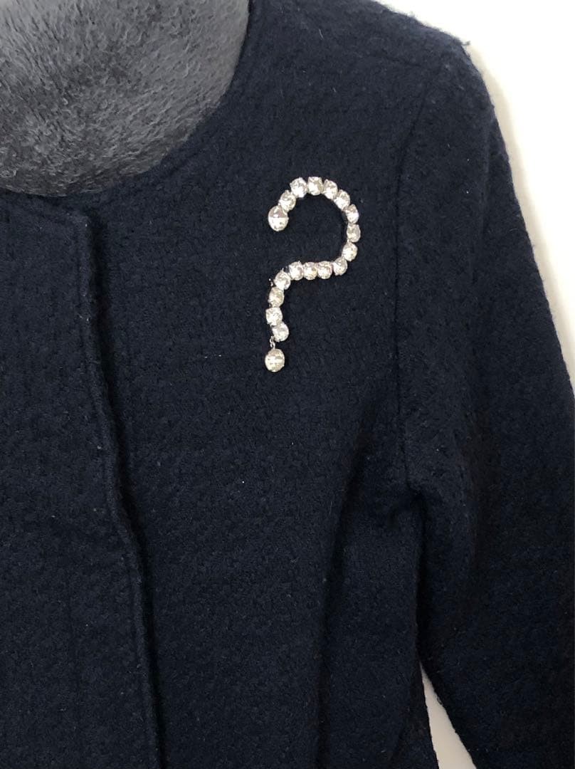 Kirks Folly Crystal Question Mark Brooch Vintage Large 9.5cm Accessories