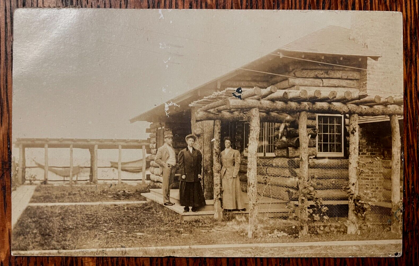 Vintage Postcard 1907-1915 Log Cabin Home (Real Photo Postcard) Vintage Postcard 1907-1915 Log Cabin Home (Real Photo Postcard)