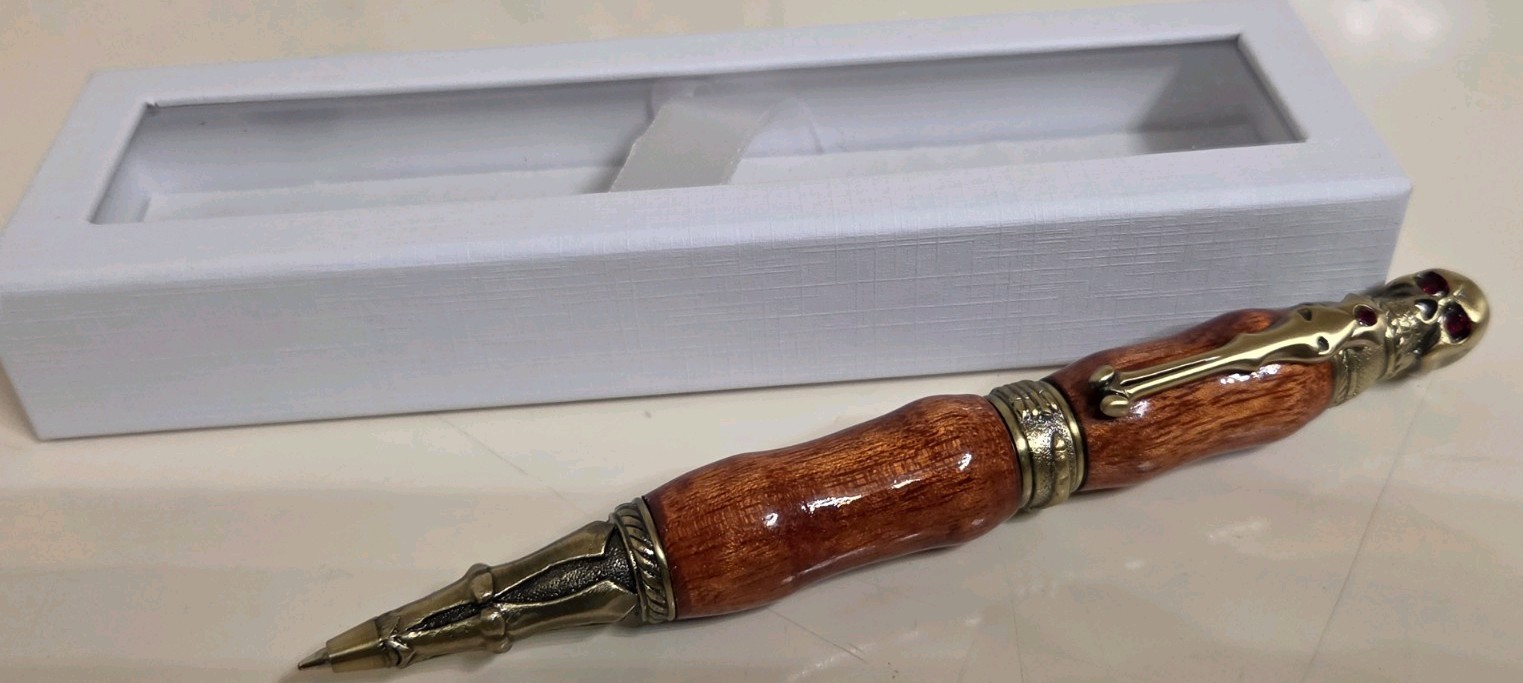 Handmade Skull and Bones Twist Pen