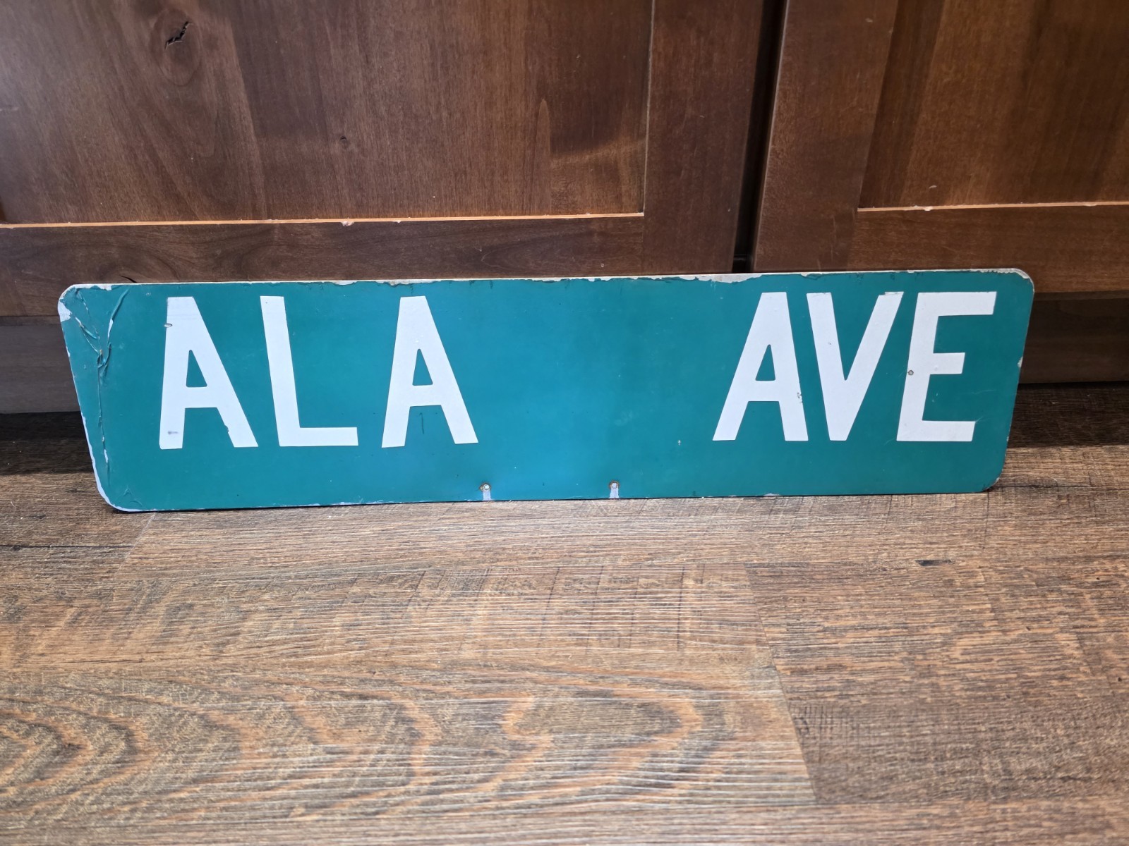 Vintage ALA AVE Alabama Street Sign Blade Tuscaloosa Crimson Tide 24