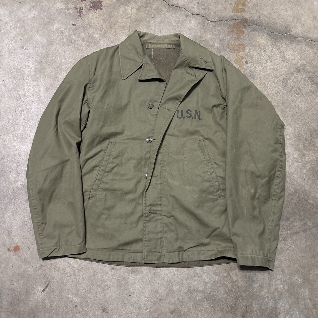 Vintage navy military WWII U.S.N. N4 stenciled deck jacket original