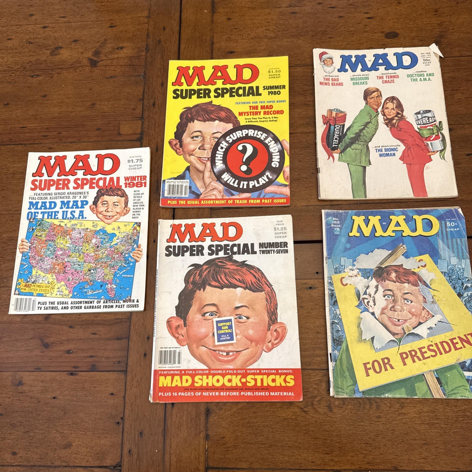 MAD Magazine Lot 5 1970’s 1980’s