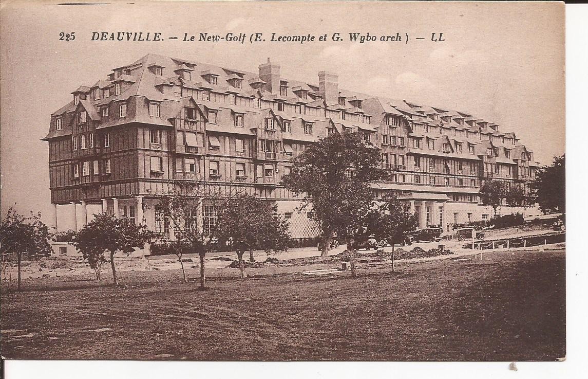 Old postcard 14 Deauville Le New-Golf (E. Lecompte and G. Wgbo arch)