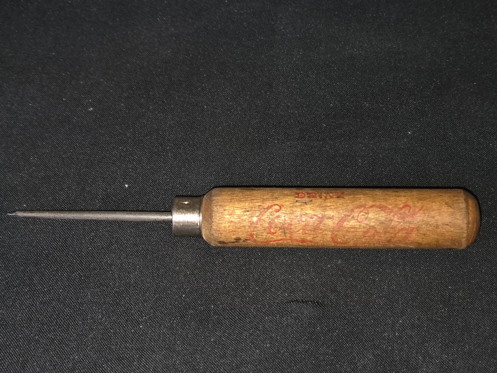 Vintage Coca-Cola Drink Coca-Cola Delicious And Refreshing Wood Handle Ice Pick