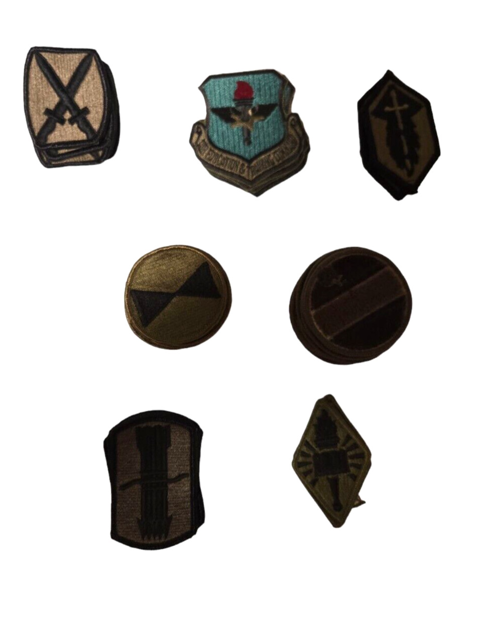 Lot of 48 Military Patches 7 Different Patches