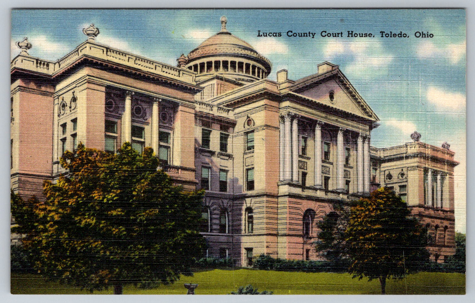 c1940s Lucas County Court House Toledo Ohio Vintage Postcard