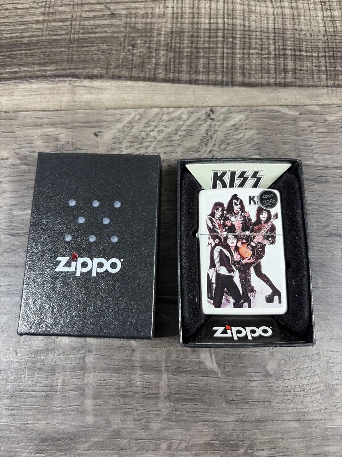 Zippo Windproof Lighter With the Group Kiss, 49017, New In Box
